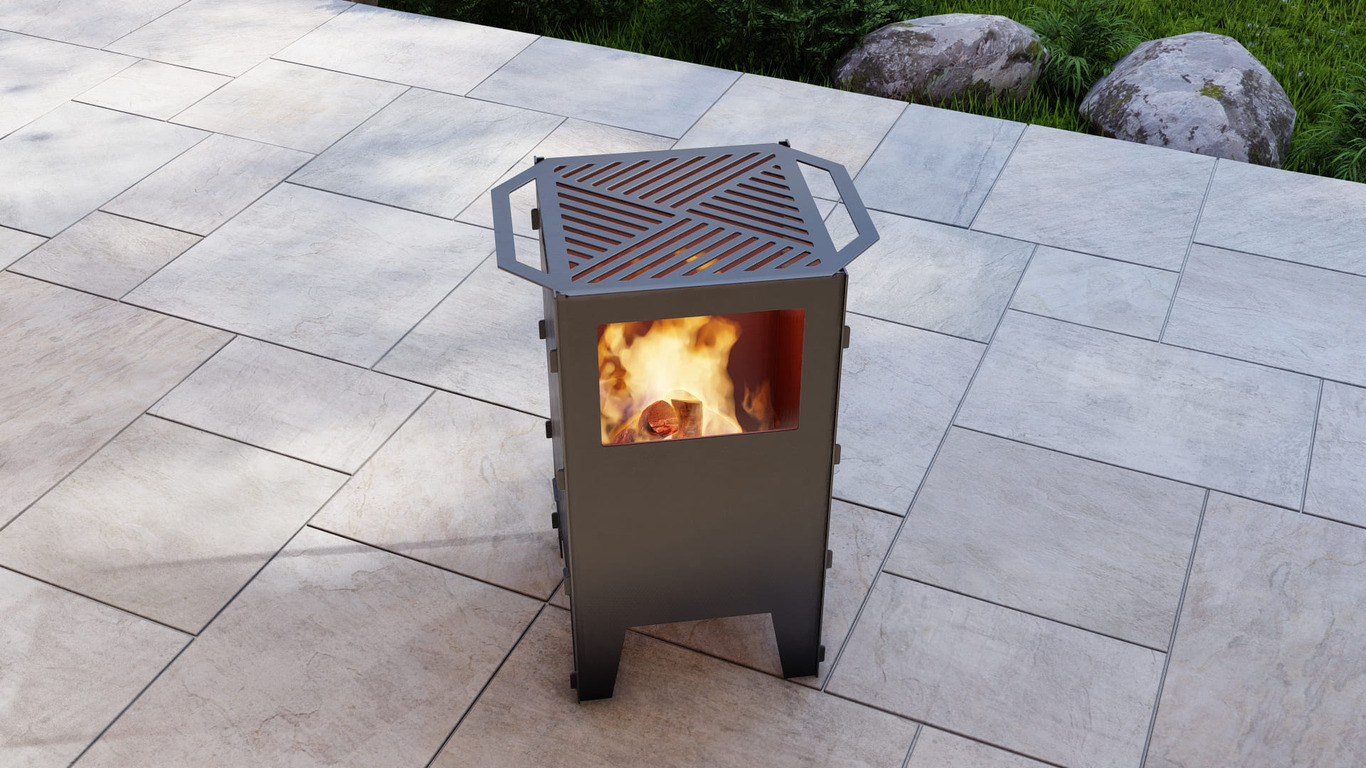 Fire Basket V1 Fire Pit Grill. DXF, SVG files for plasma, laser cutting. Фото 6
