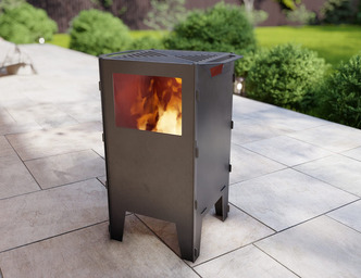 Fire Basket V1 Fire Pit Grill. DXF, SVG files for plasma, laser cutting