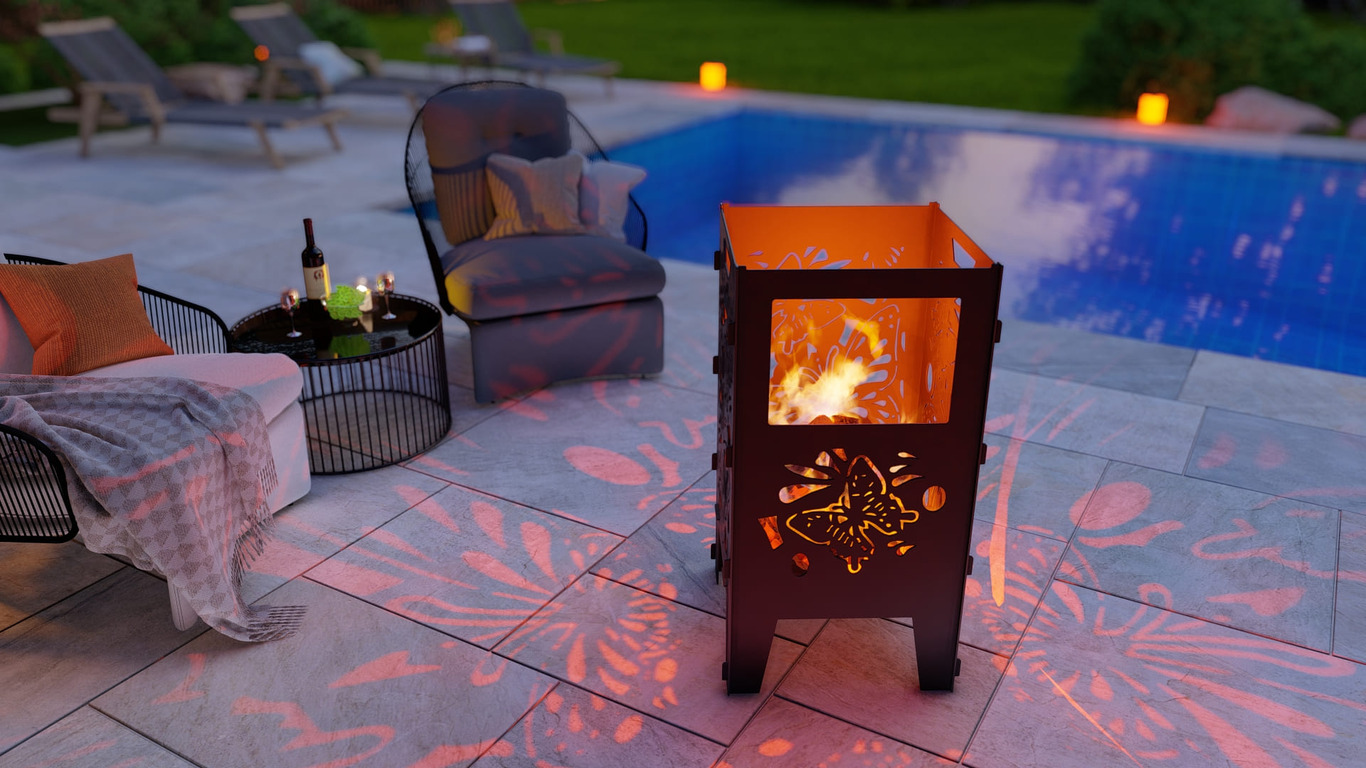 Fire Basket V1 Butterfly Fire Pit Grill. DXF, SVG files for plasma, laser cutting. Фото 7