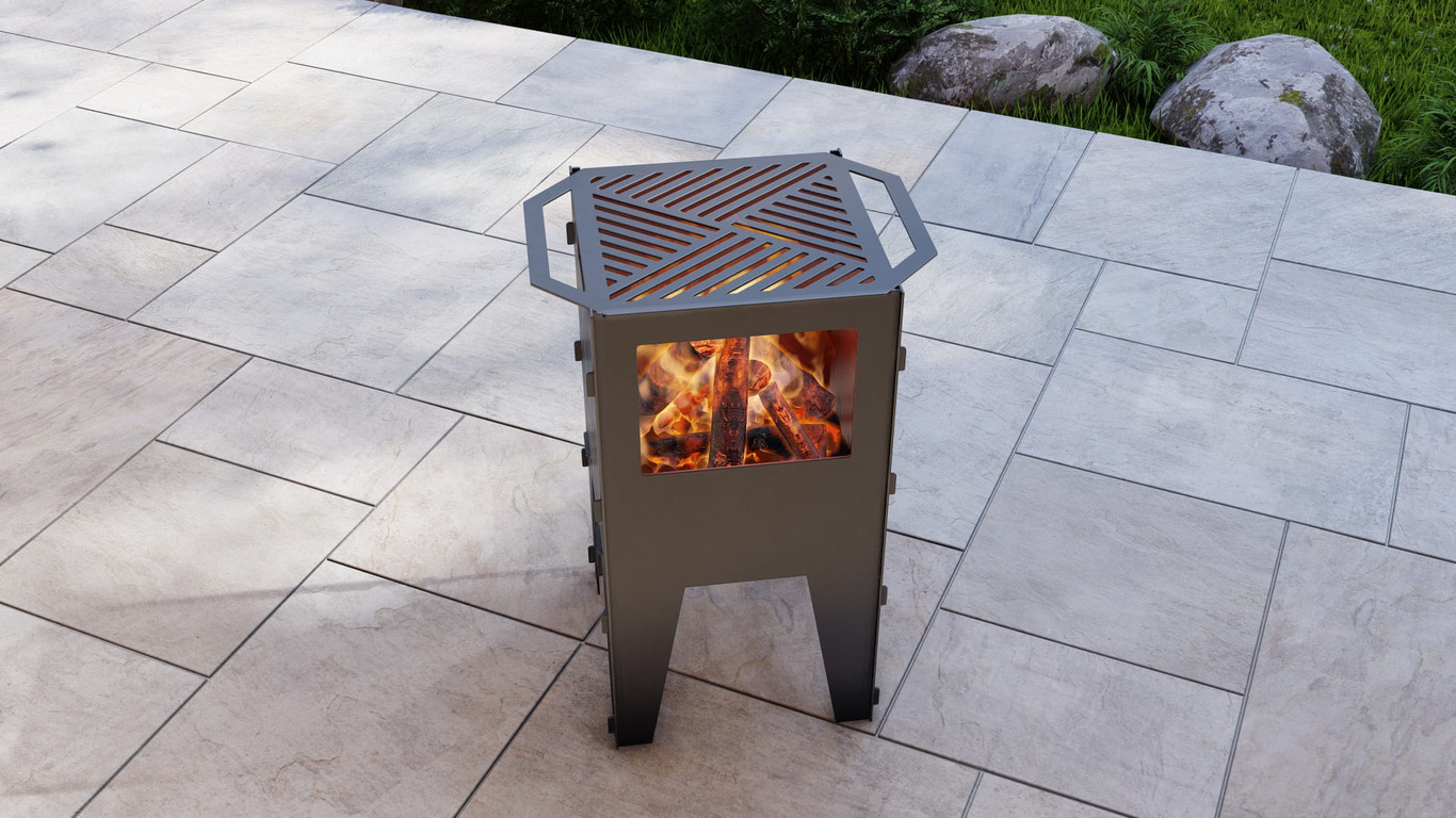Fire Basket V2 Fire Pit Grill. DXF, SVG files for plasma, laser cutting. Фото 6