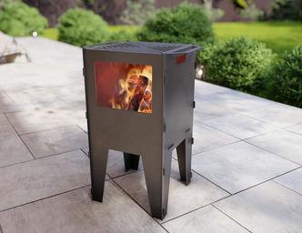 Barbecue a Legna Cestino di Fuoco V2. File DXF, SVG per taglio plasma, laser