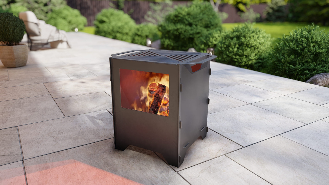 Fire Basket V3 Fire Pit Grill. DXF, SVG files for plasma, laser cutting