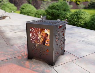 Fire Basket V3 Butterfly Fire Pit Grill. DXF, SVG files for plasma, laser cutting