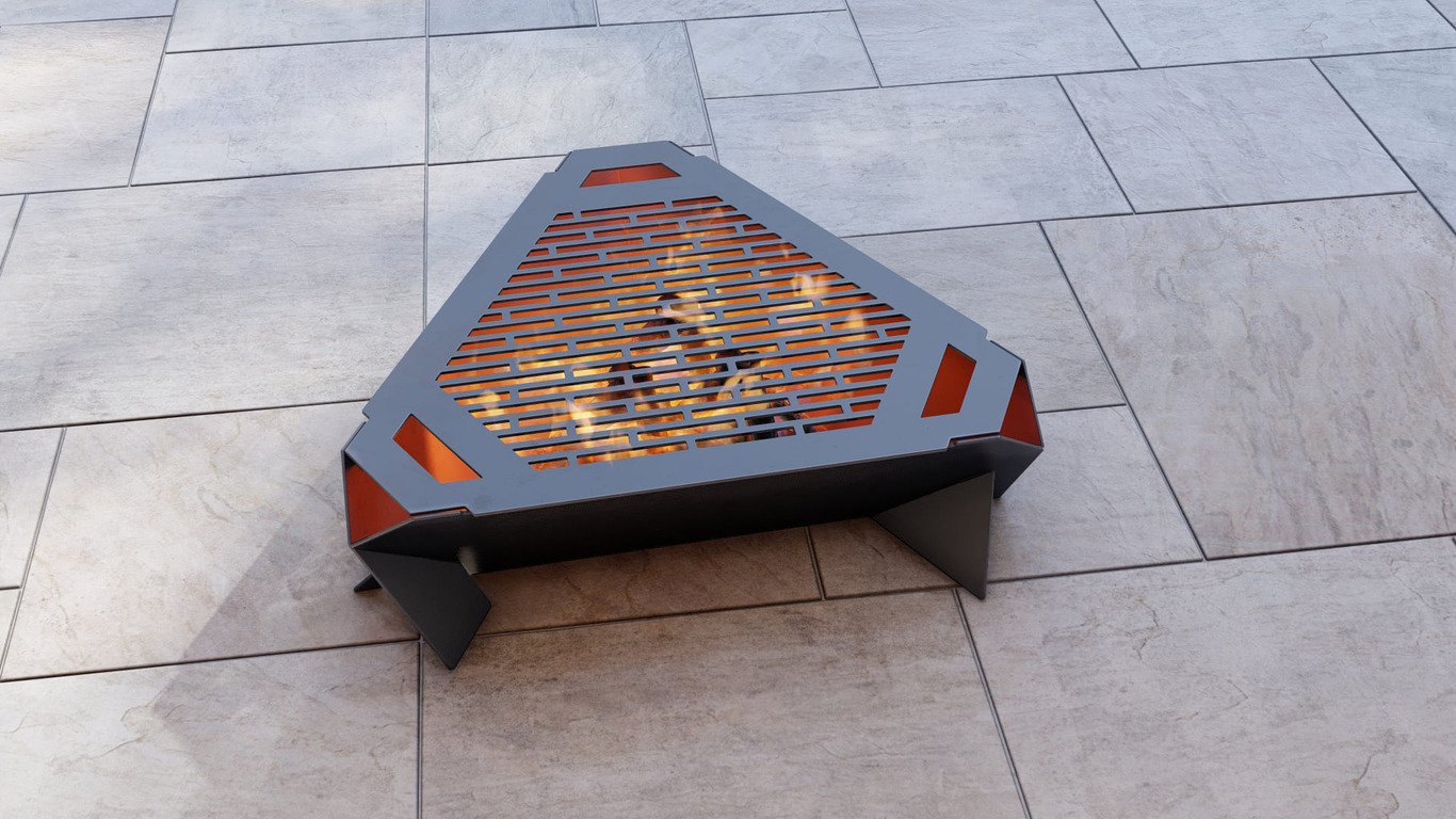 32-Inch Triangle Fire Pit Grill. DXF, SVG files for plasma, laser cutting. Фото 4