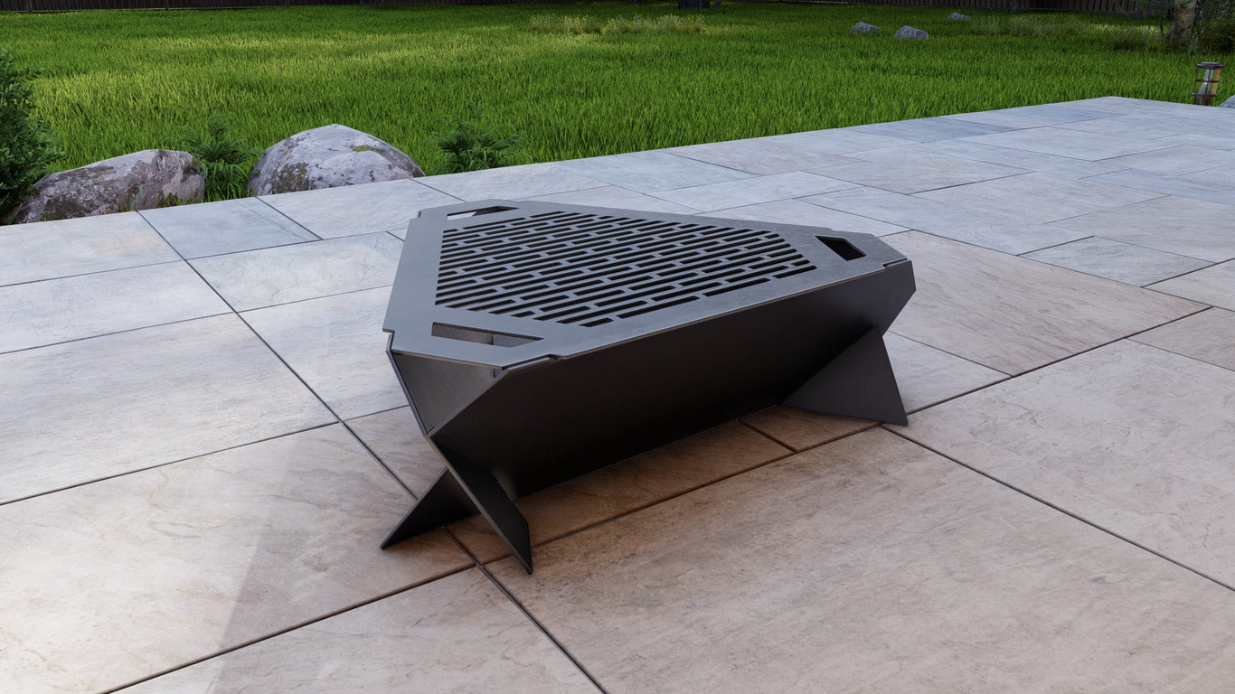 32-Inch Triangle Fire Pit Grill. DXF, SVG files for plasma, laser cutting. Фото 8