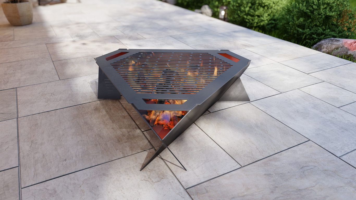 40-Inch Triangle Fire Pit Grill. DXF, SVG files for plasma, laser cutting