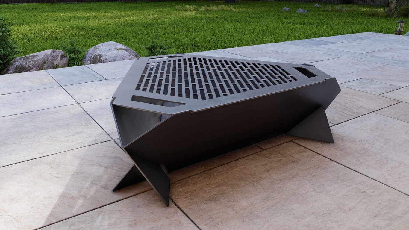 40-Inch Triangle Fire Pit Grill. DXF, SVG files for plasma, laser cutting. Фото 8