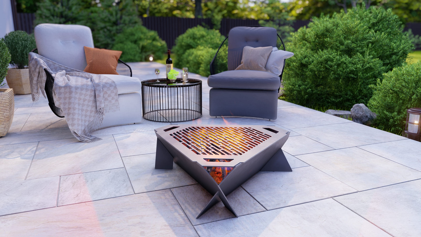 Triangle Fire Pit Grill Three Sizes. DXF, SVG files for plasma, laser cutting. Фото 4