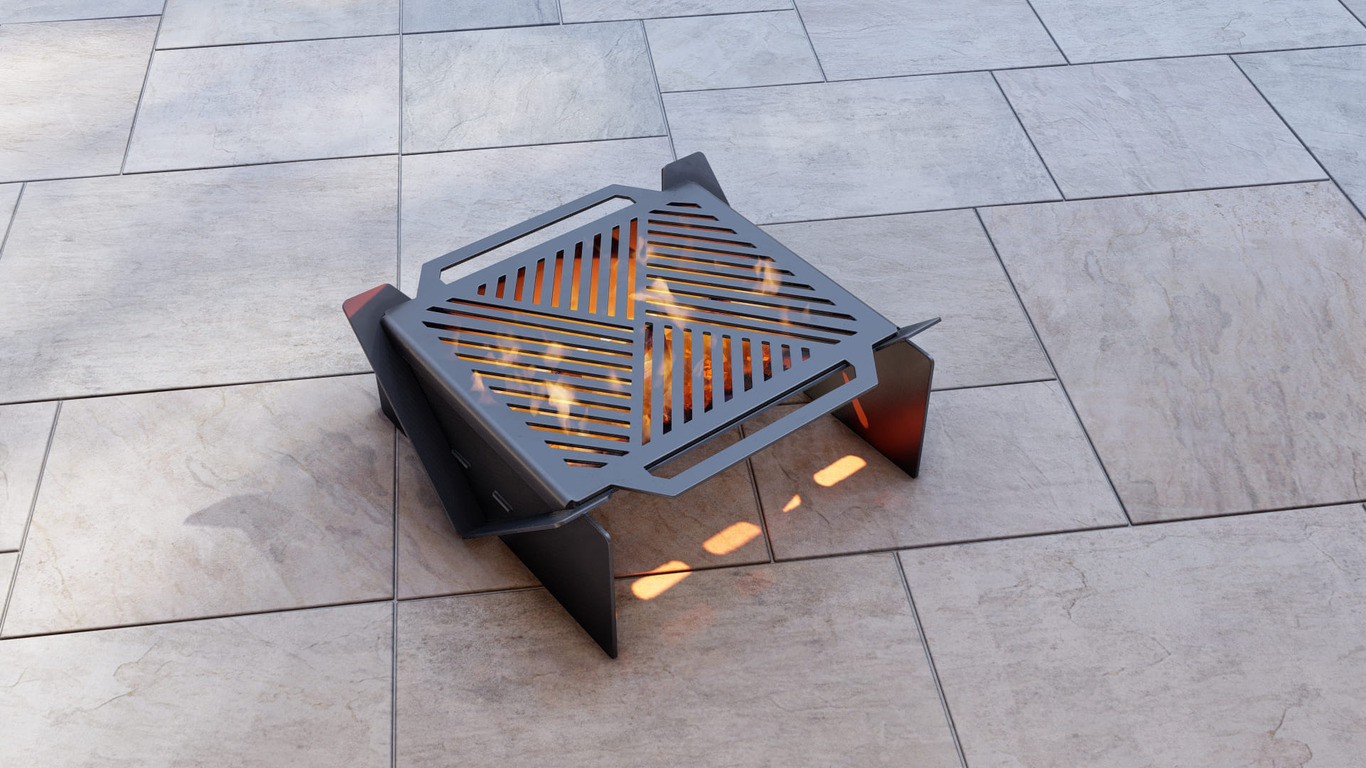 23-Inch Square Fire Pit Grill. DXF, SVG files for plasma, laser cutting. Фото 5