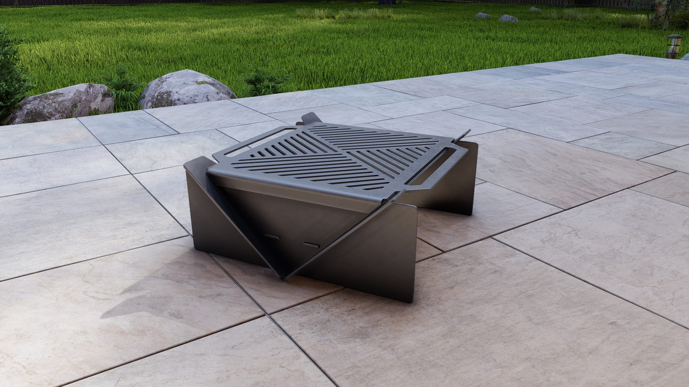 23-Inch Square Fire Pit Grill. DXF, SVG files for plasma, laser cutting. Фото 8