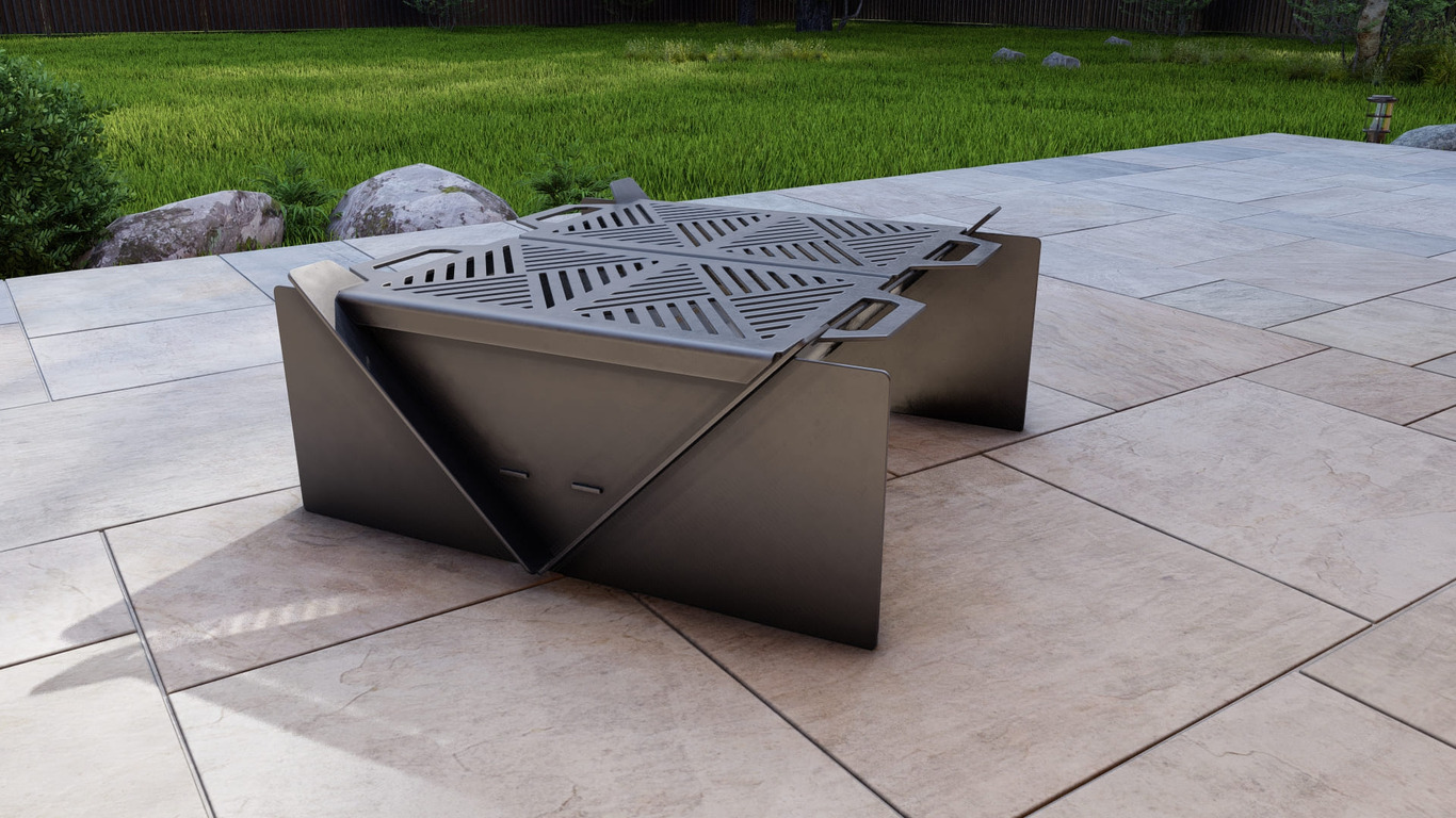 31-Inch Square Fire Pit Grill. DXF, SVG files for plasma, laser cutting. Фото 9
