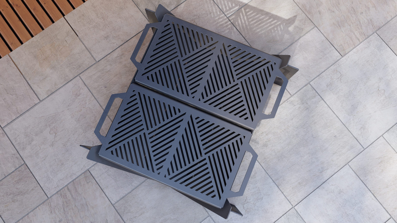 39-Inch Square Fire Pit Grill. DXF, SVG files for plasma, laser cutting. Фото 10
