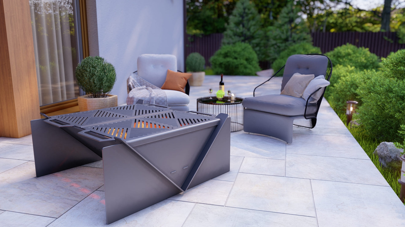 39-Inch Square Fire Pit Grill. DXF, SVG files for plasma, laser cutting. Фото 2