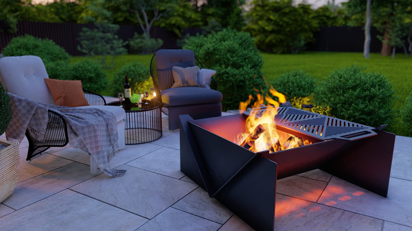 39-Inch Square Fire Pit Grill. DXF, SVG files for plasma, laser cutting. Фото 3