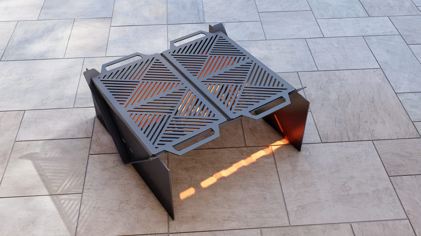 39-Inch Square Fire Pit Grill. DXF, SVG files for plasma, laser cutting. Фото 6
