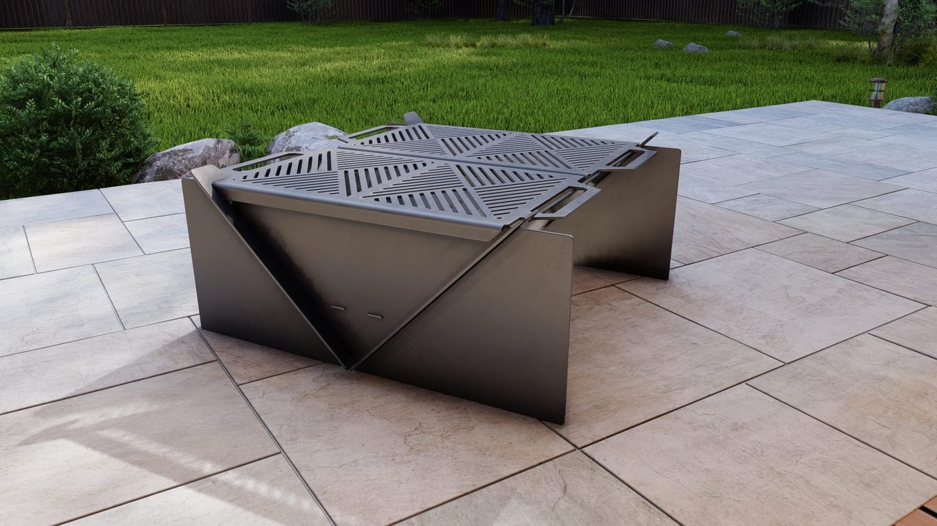 39-Inch Square Fire Pit Grill. DXF, SVG files for plasma, laser cutting. Фото 8