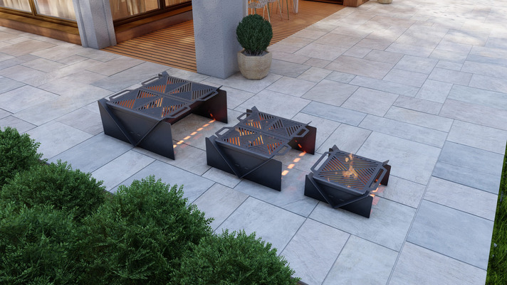 Square Fire Pit Grill Three Sizes. DXF, SVG files for plasma, laser cutting