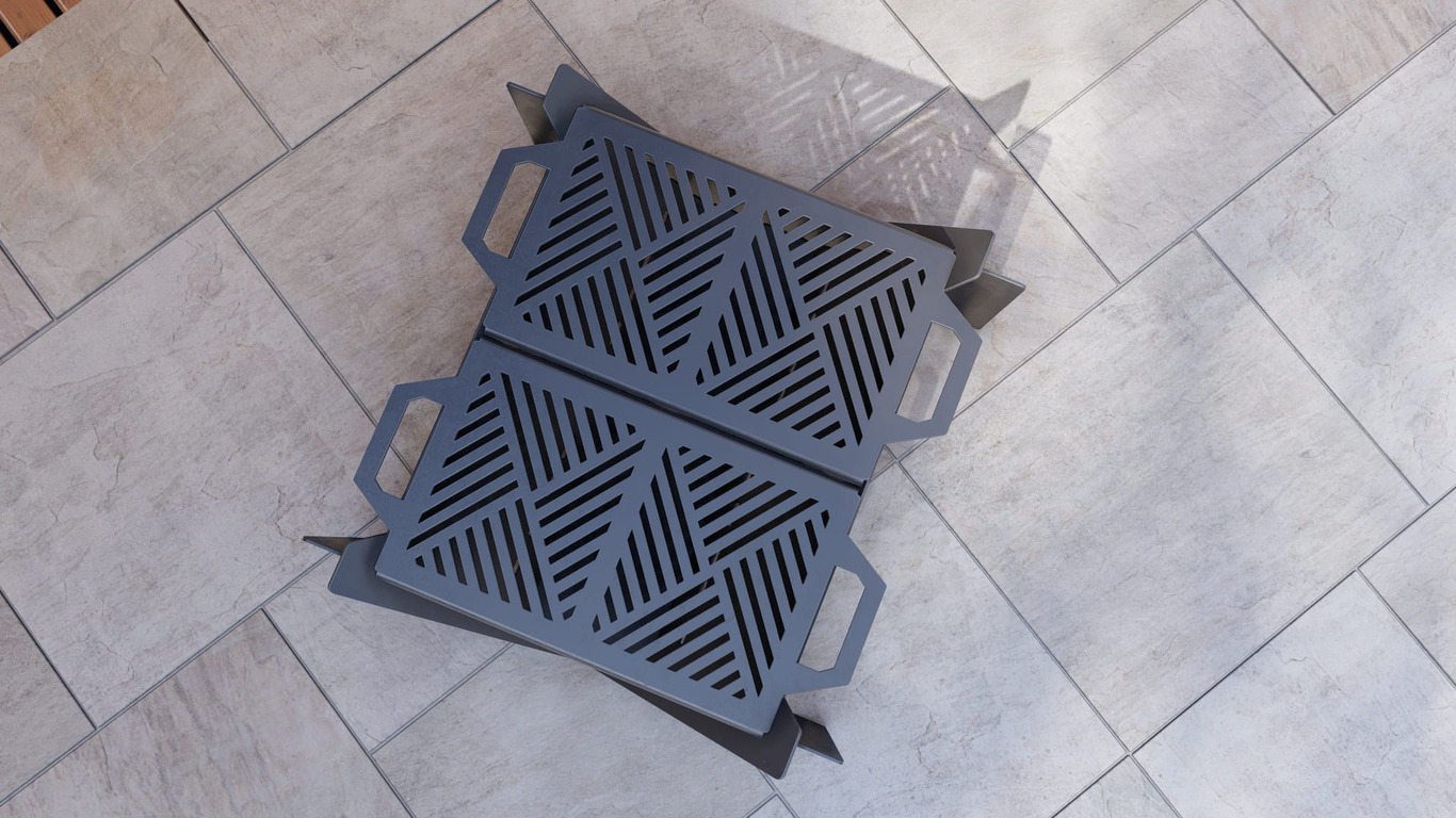 Square Fire Pit Grill Three Sizes. DXF, SVG files for plasma, laser cutting. Фото 13