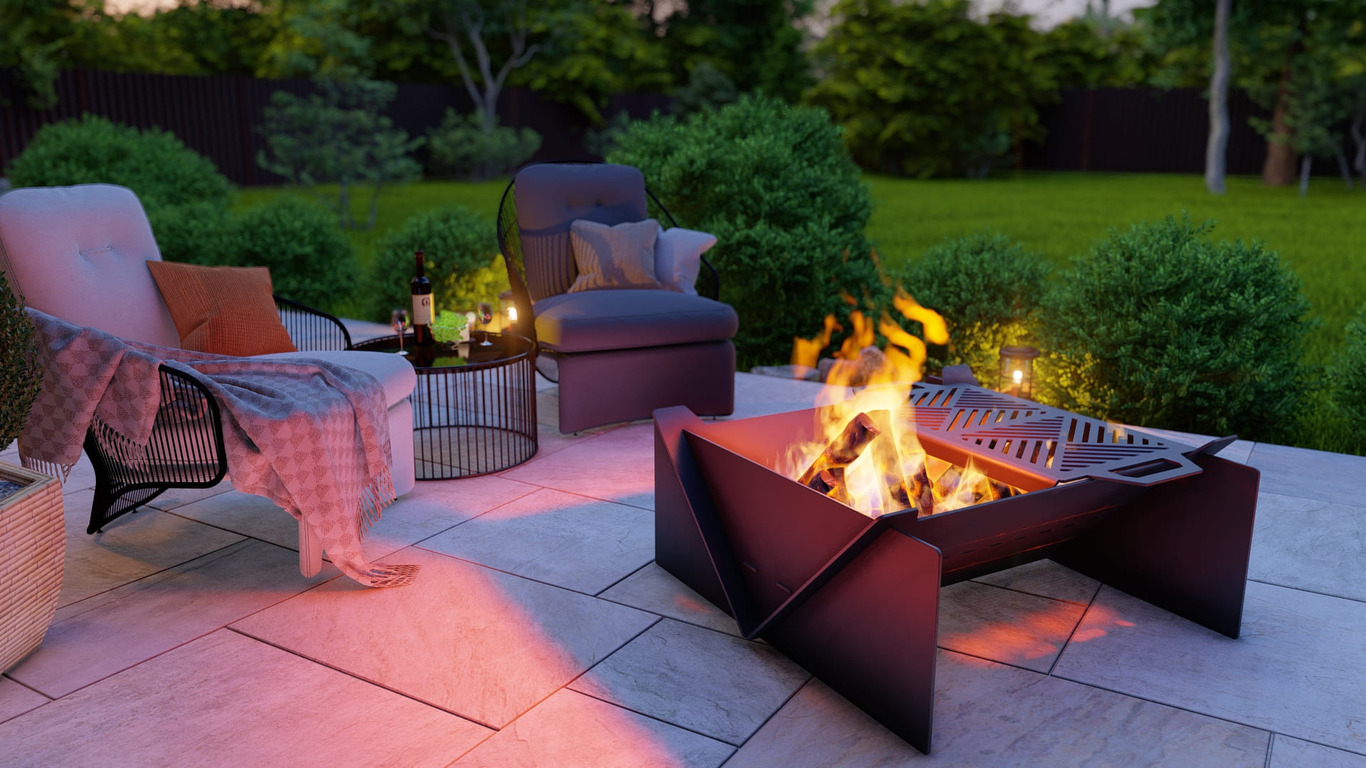 Square Fire Pit Grill Three Sizes. DXF, SVG files for plasma, laser cutting. Фото 6