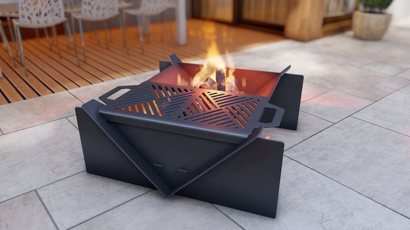 Square Fire Pit Grill Three Sizes. DXF, SVG files for plasma, laser cutting. Фото 7
