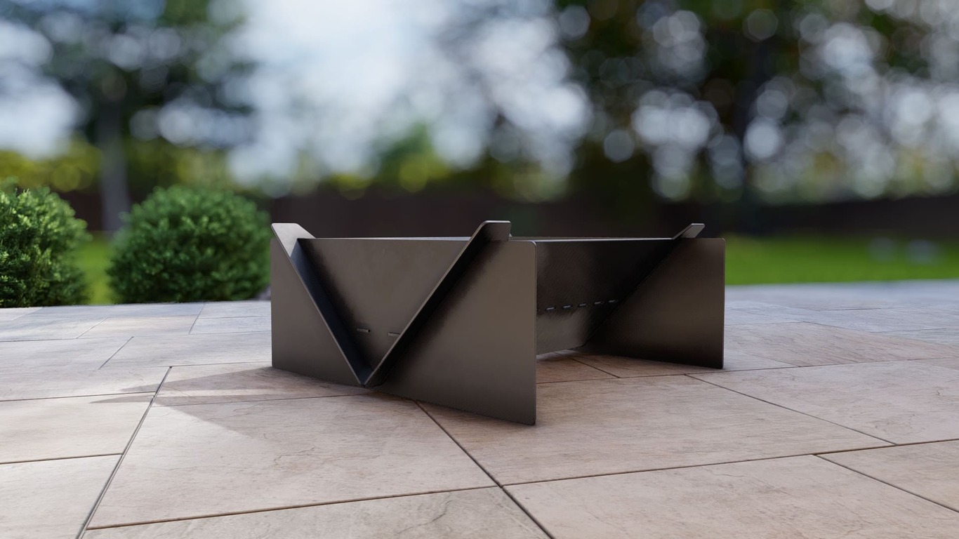 Square Fire Pit Grill Three Sizes. DXF, SVG files for plasma, laser cutting. Фото 9