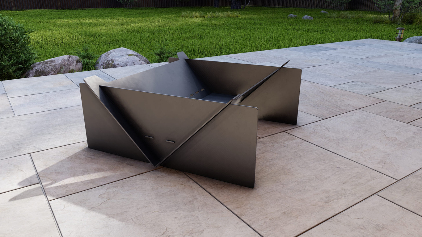 Square Fire Pit Grill Three Sizes. DXF, SVG files for plasma, laser cutting. Фото 11