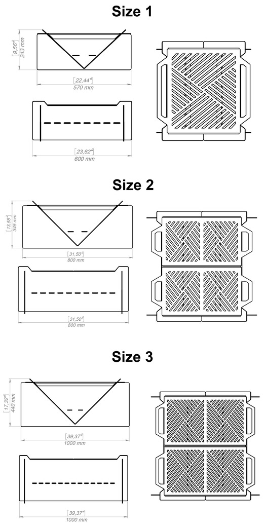 Square Fire Pit Grill Three Sizes. DXF, SVG files for plasma, laser cutting. Фото 14