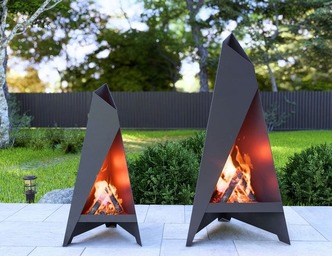 Garden Fireplace V1 Two Sizes. DXF, SVG files for plasma, laser cutting. Pyramid Fire Pit