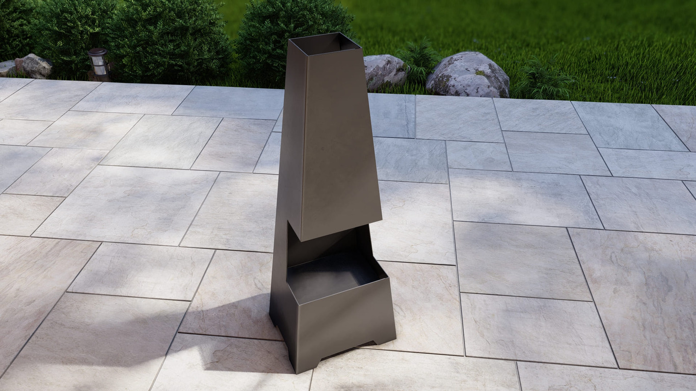 Outdoor Fireplace V2 47". DXF, SVG files for plasma, laser cutting. Chiminea Fire Pit. Фото 9