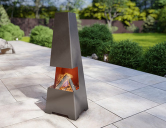 Șemineu exterior V2 1200 mm. Fișiere DXF, SVG pentru tăiere cu plasmă și laser. Chiminea