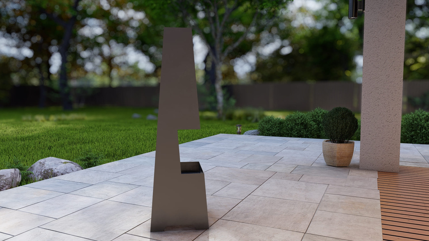 Outdoor Fireplace V2 63". DXF, SVG files for plasma, laser cutting. Chiminea Fire Pit. Фото 10