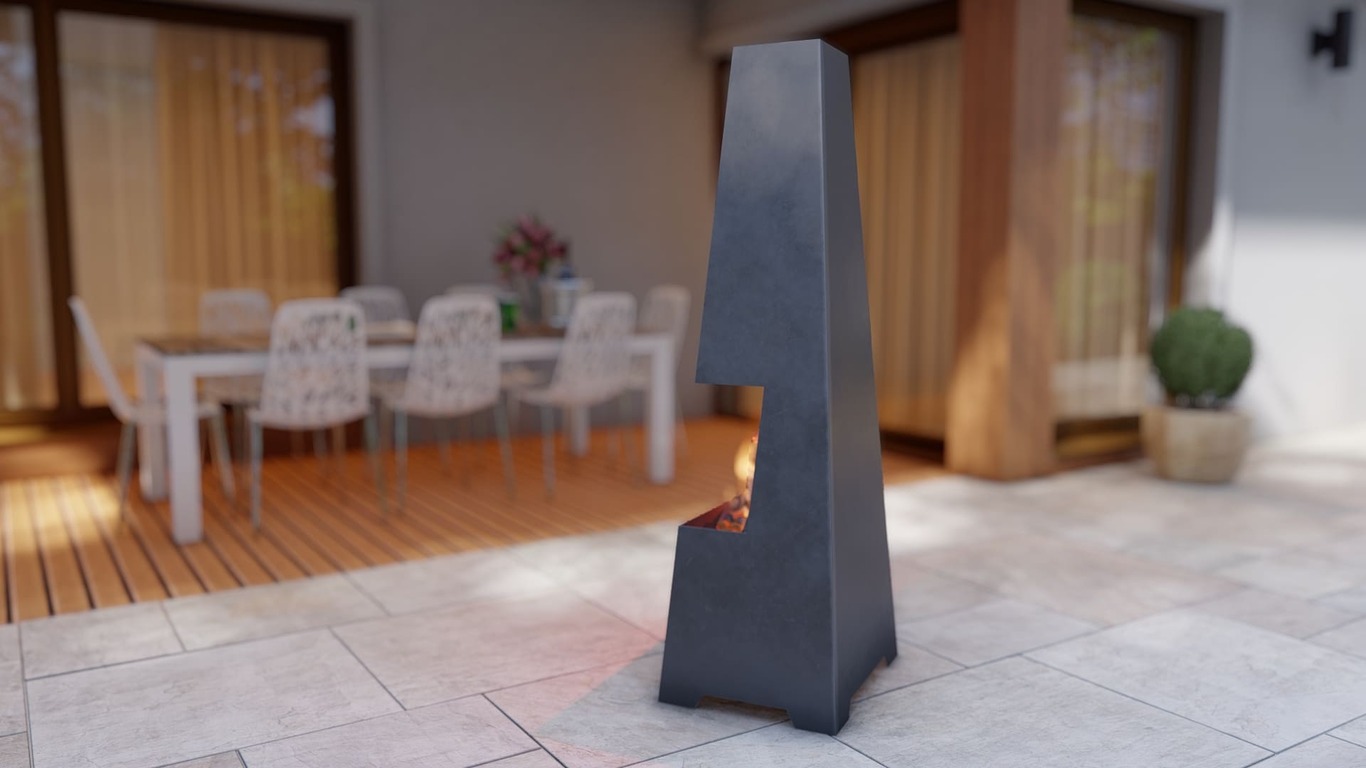 Outdoor Fireplace V2 63". DXF, SVG files for plasma, laser cutting. Chiminea Fire Pit. Фото 6
