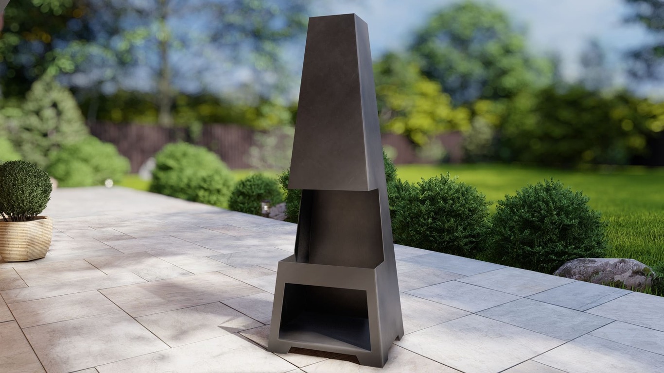Outdoor Fireplace V2 Two Sizes. DXF, SVG files for plasma, laser cutting. Chiminea Fire Pit. Фото 9