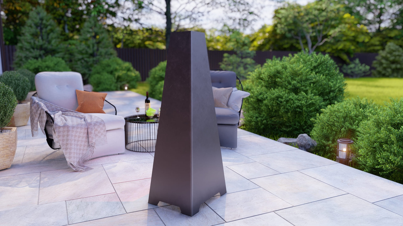 Patio Fireplace V3 47". DXF, SVG files for plasma, laser cutting. Chiminea Fire Pit. Фото 2