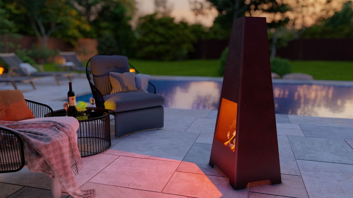 Patio Fireplace V3 47". DXF, SVG files for plasma, laser cutting. Chiminea Fire Pit. Фото 4