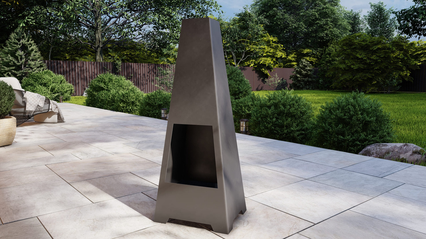 Patio Fireplace V3 47". DXF, SVG files for plasma, laser cutting. Chiminea Fire Pit. Фото 8
