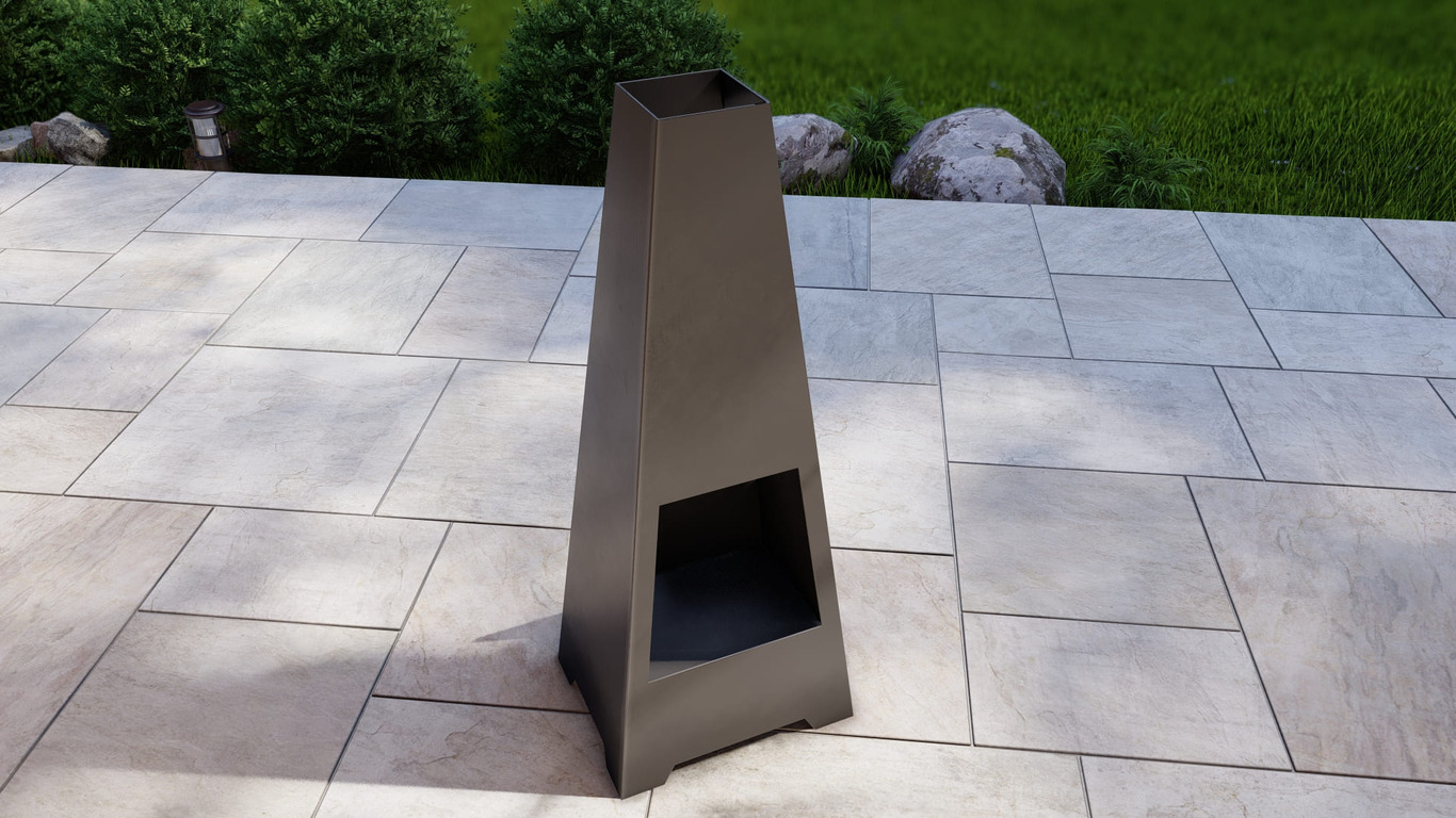 Patio Fireplace V3 47". DXF, SVG files for plasma, laser cutting. Chiminea Fire Pit. Фото 10