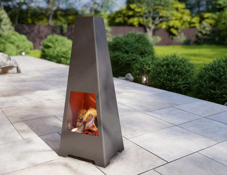 Șemineu de terasă V3 1200 mm. Fișiere DXF, SVG pentru tăiere cu plasmă și laser. Chiminea
