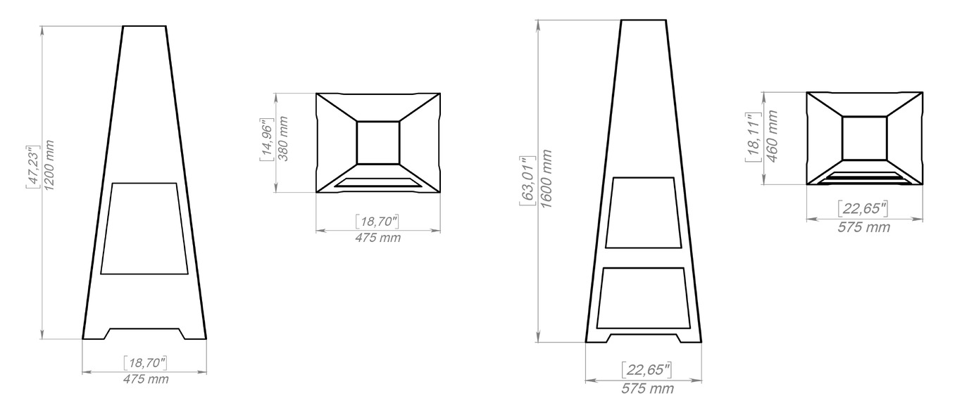 Șemineu de terasă V3 (două dimensiuni). Fișiere DXF, SVG pentru tăiere cu plasmă și laser. Chiminea. Фото 10
