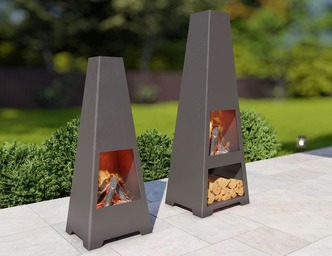 Patio Fireplace V3 Two Sizes. DXF, SVG files for plasma, laser cutting. Chiminea Fire Pit