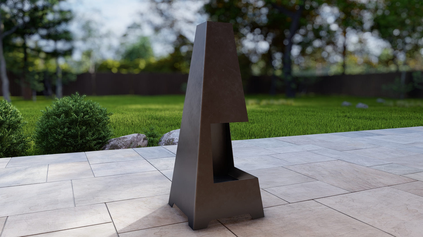 Backyard Fireplace V4 47". DXF, SVG files for plasma, laser cutting. Chiminea Fire Pit. Фото 10