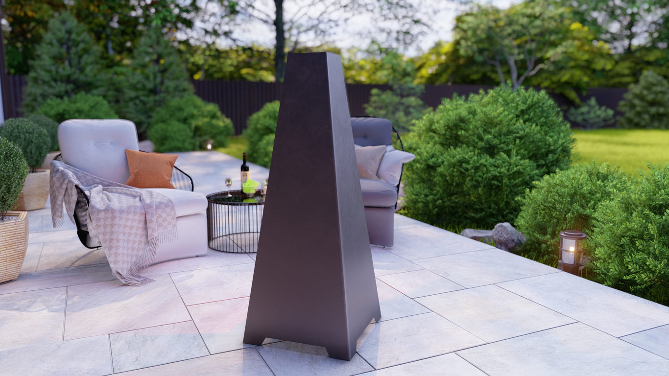 Backyard Fireplace V4 47". DXF, SVG files for plasma, laser cutting. Chiminea Fire Pit. Фото 3