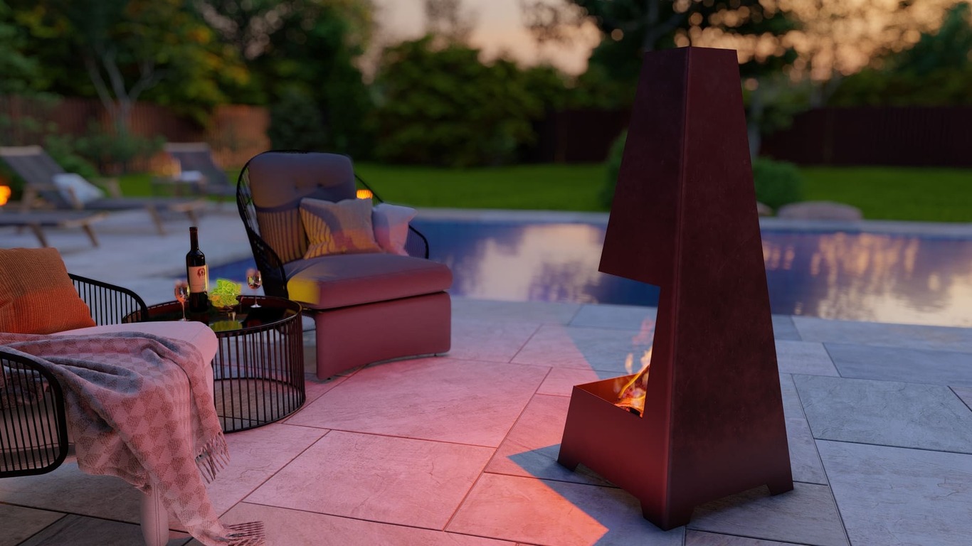 Backyard Fireplace V4 47". DXF, SVG files for plasma, laser cutting. Chiminea Fire Pit. Фото 5