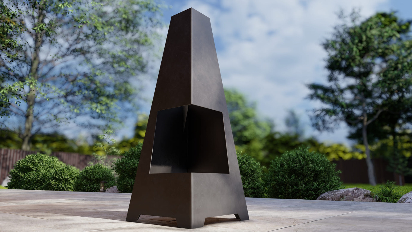 Backyard Fireplace V4 47". DXF, SVG files for plasma, laser cutting. Chiminea Fire Pit. Фото 7