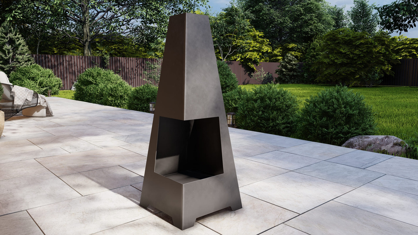 Backyard Fireplace V4 47". DXF, SVG files for plasma, laser cutting. Chiminea Fire Pit. Фото 8