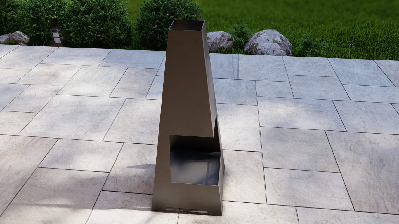 Backyard Fireplace V4 47". DXF, SVG files for plasma, laser cutting. Chiminea Fire Pit. Фото 9