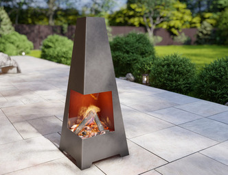 Șemineu de exterior V4 1200 mm. Fișiere DXF, SVG pentru tăiere cu plasmă și laser. Chiminea