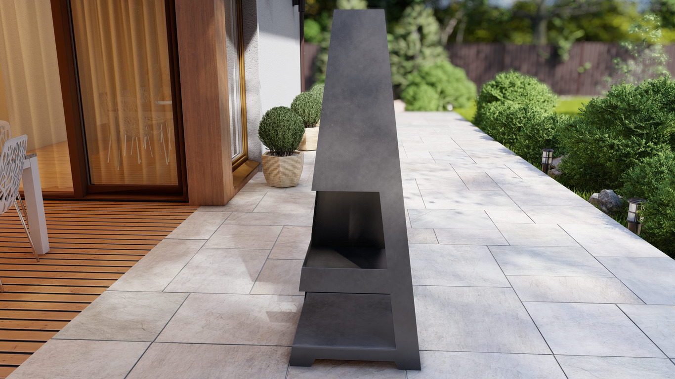 Backyard Fireplace V4 63". DXF, SVG files for plasma, laser cutting. Chiminea Fire Pit. Фото 10