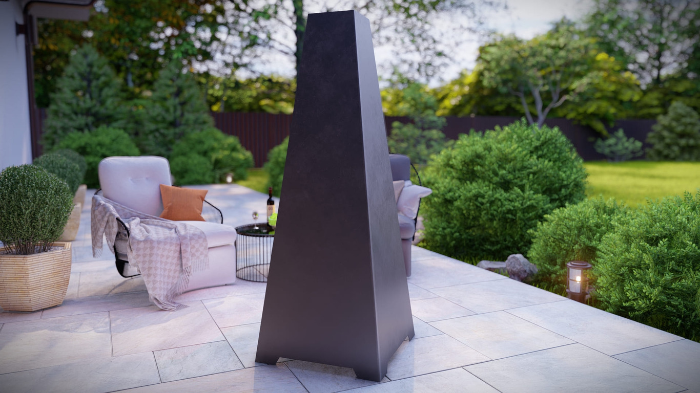Backyard Fireplace V4 63". DXF, SVG files for plasma, laser cutting. Chiminea Fire Pit. Фото 3
