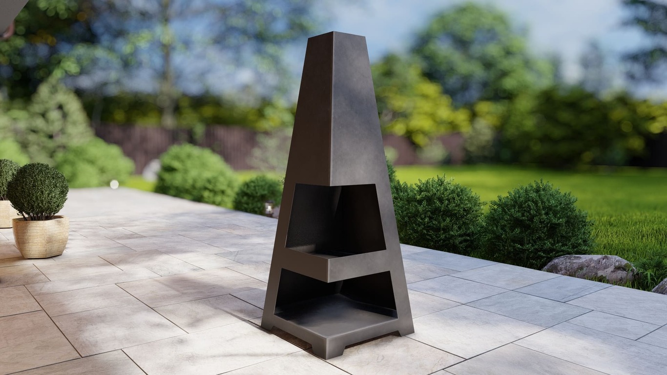 Backyard Fireplace V4 63". DXF, SVG files for plasma, laser cutting. Chiminea Fire Pit. Фото 8